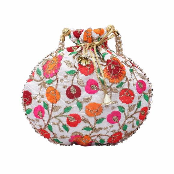 Eyesart Fashion Indian Handmade Potli Bag Embroidered Clutch Purse O_O - Picture 1 of 5